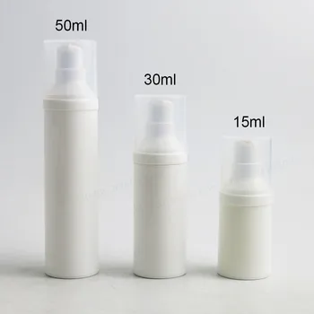 30 x Travel Refillalbe 15ml 30ml 50ml Ivory pp airless lotion pump bottle with plastic pump white cap Cosmetic Containers
30 x Travel Refillalbe 15ml 30ml 50ml Ivory pp airless lotion pump bottle with plastic pump white cap Cosmetic Containers