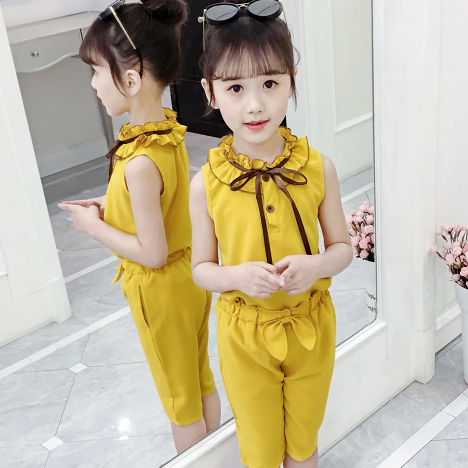 New Summer Style Children O-neck Collar Girls Clothing Quality Popular Chiffon T-Shirt Shorts Suit 2Pcs Toddler Girl Clothes
New Summer Style Children O-neck Collar Girls Clothing Quality Popular Chiffon T-Shirt Shorts Suit 2Pcs Toddler Girl Clothes