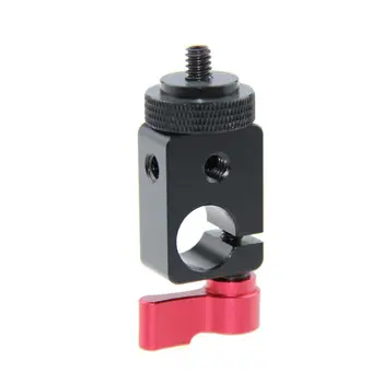 CAMVATE Single Rod Clamp 15mm with 1/4" Mount Screw Adapter (M5 Rotating Knob-Red) C0866
CAMVATE Single Rod Clamp 15mm with 1/4" Mount Screw Adapter (M5 Rotating Knob-Red) C0866