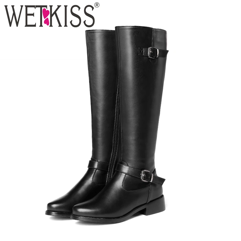 WETKISS New Motorcycle Women Boots Round Toe Pu Footwear Thick Heels Riding Female Boot Knee High Shoes Women 2018 Black Winter
WETKISS New Motorcycle Women Boots Round Toe Pu Footwear Thick Heels Riding Female Boot Knee High Shoes Women 2018 Black Winter