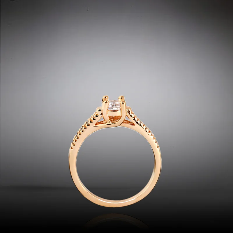 XIROHO Gold Cz Engagement Rings For Women Wedding Party Zircon Ring Bague Bijoux Femme Fashion Jewelry | Украшения и аксессуары