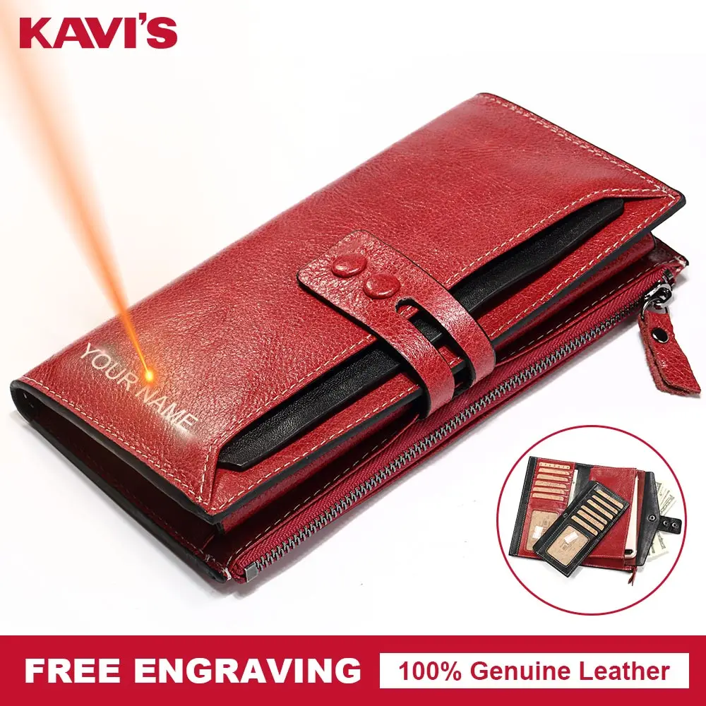 KAVIS Free Engraving Genuine Leather Women Wallet Female Perse Coin Purse Portomonee Walet Lady Gift Handy Clutch Card Holder
KAVIS Free Engraving Genuine Leather Women Wallet Female Perse Coin Purse Portomonee Walet Lady Gift Handy Clutch Card Holder