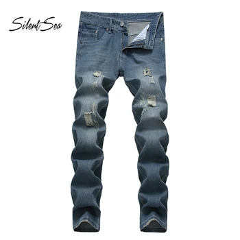 Silentsea Fashion Mens Jeans Blue Color Slim Fit Trousers Hip Hop Jogger Jeans Men Vintage Design Denim Cargo Pants Big Size
Silentsea Fashion Mens Jeans Blue Color Slim Fit Trousers Hip Hop Jogger Jeans Men Vintage Design Denim Cargo Pants Big Size