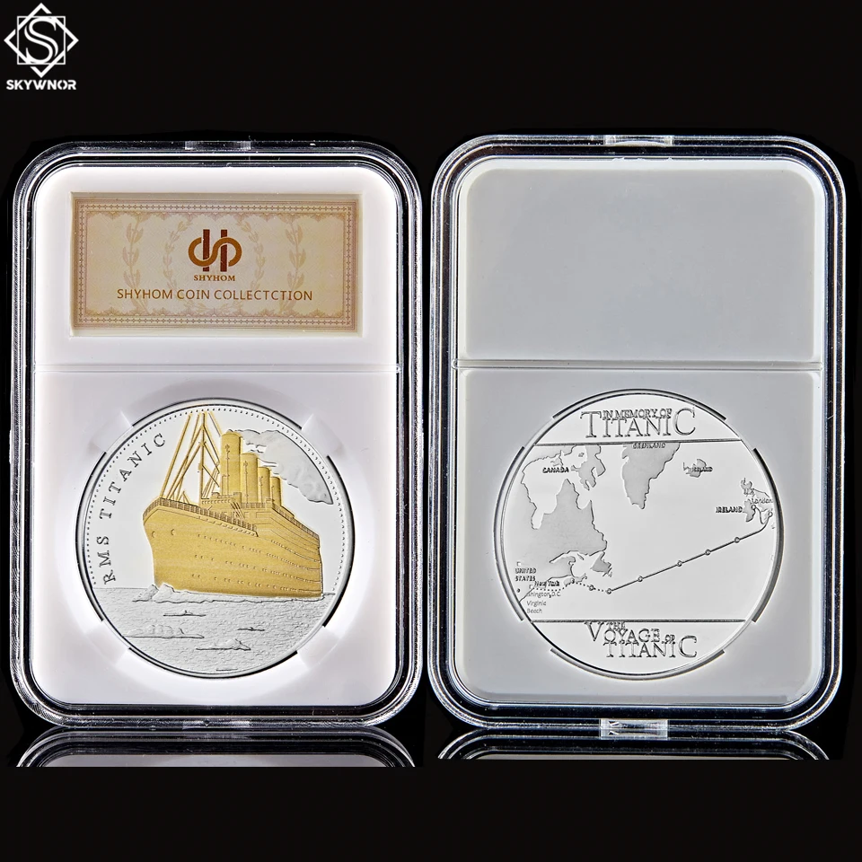 Euro RMS Gold/Silver Coin 1912 Tragedy Of The Titanic The Voyage Titanic Ship Souvenir Coin
Euro RMS Gold/Silver Coin 1912 Tragedy Of The Titanic The Voyage Titanic Ship Souvenir Coin