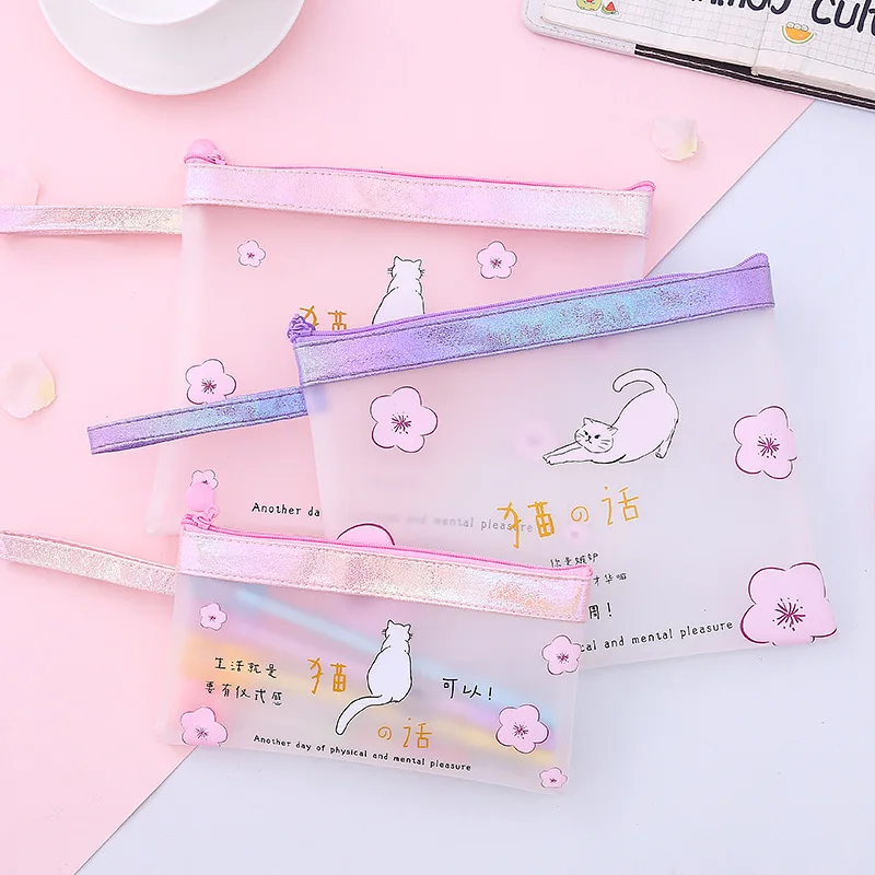 Transparent Cherry Cat Pencil Case Cute Portable Pencil Bag stationery pouch kids gift office School Supplies zakka
Transparent Cherry Cat Pencil Case Cute Portable Pencil Bag stationery pouch kids gift office School Supplies zakka