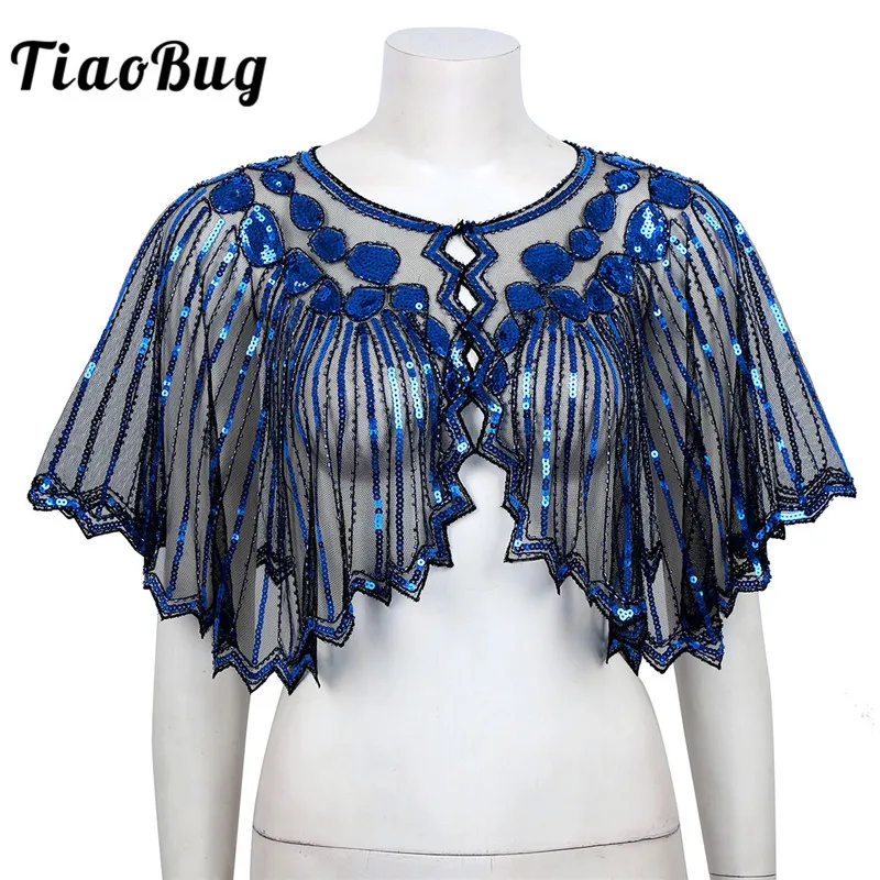 TiaoBug Women Elegant Retro Vintage 1920s Shawl Wraps Ladies Shiny Sequins Beaded Evening Party Cape Bolero Flapper Cover Ups
TiaoBug Women Elegant Retro Vintage 1920s Shawl Wraps Ladies Shiny Sequins Beaded Evening Party Cape Bolero Flapper Cover Ups