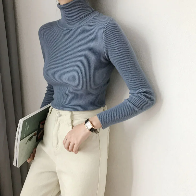 Thick Turtleneck Warm Women Sweater Autumn Winter Knitted Femme Pull High Elasticity Solid Soft Female Pullovers Sweater
Thick Turtleneck Warm Women Sweater Autumn Winter Knitted Femme Pull High Elasticity Solid Soft Female Pullovers Sweater