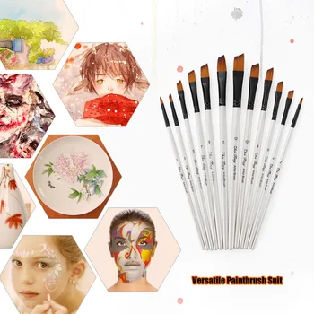 12pcs Art Paint BrushProfessional Paintbrushes Set Nylon Hair Fine Detail Watercolor Oil Acrylic Paint Pack of School Supplies
12pcs Art Paint BrushProfessional Paintbrushes Set Nylon Hair Fine Detail Watercolor Oil Acrylic Paint Pack of School Supplies