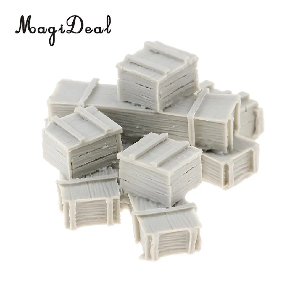 1/35 Resin Figure Kit 8 Ammunition Boxes Miniature War Game Accessory Unpainted for Sand Table War Game WWII Scenery Layout