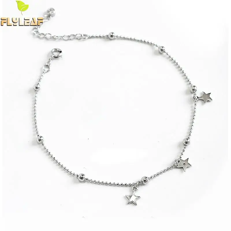 Flyleaf Star Beads Chain Leg Fine Jewelry Real 925 Sterling Silver Anklet For Women Fashion Anklets On Foot Bracelet Enkelbandje
Flyleaf Star Beads Chain Leg Fine Jewelry Real 925 Sterling Silver Anklet For Women Fashion Anklets On Foot Bracelet Enkelbandje