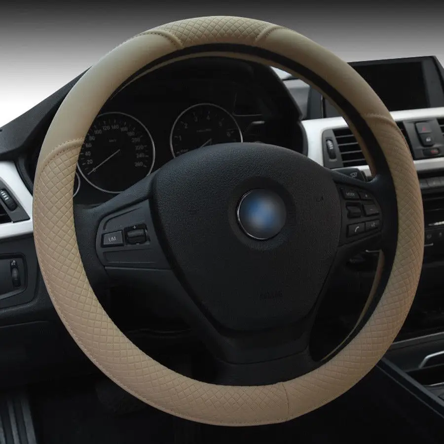 FLY5D PU Leather Car Steering Wheel Cover 15"/37-38 CM Anti-Slip Automobile Car Protector Universal Fit For Most Cars Styling
FLY5D PU Leather Car Steering Wheel Cover 15"/37-38 CM Anti-Slip Automobile Car Protector Universal Fit For Most Cars Styling