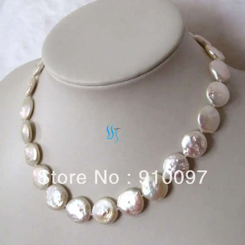 >>>17" 16-17mm White Coin Freshwater Pearl Necklace Strand Jewelry
>>>17" 16-17mm White Coin Freshwater Pearl Necklace Strand Jewelry