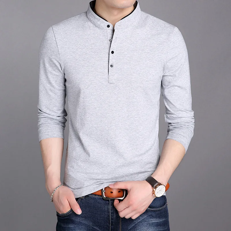 Jbersee 2018 Spring Autumn Fashion Long Sleeve T shirt Men Solid Color Slim Fitness T-Shirt Men Stand Collar Casual Men T Shirts
Jbersee 2018 Spring Autumn Fashion Long Sleeve T shirt Men Solid Color Slim Fitness T-Shirt Men Stand Collar Casual Men T Shirts