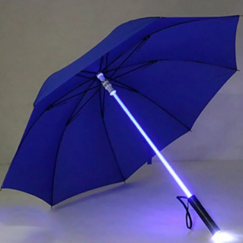 

LED Light saber Light Up Umbrellas Laser sword Light up Golf Umbrellas Changing On the Shaft/Built in Torch Flash Umbrella