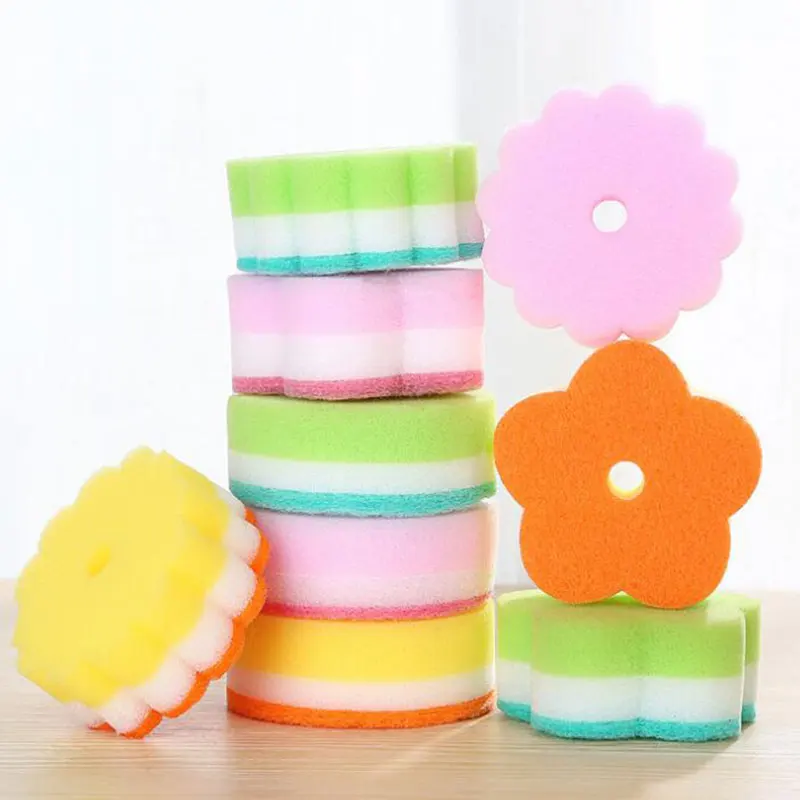 Mini double side flower shape home Kitchen Cleaning Tool Tableware Glass Dishes wash Sponges Scouring Pads Brush 5pcs/lot
Mini double side flower shape home Kitchen Cleaning Tool Tableware Glass Dishes wash Sponges Scouring Pads Brush 5pcs/lot