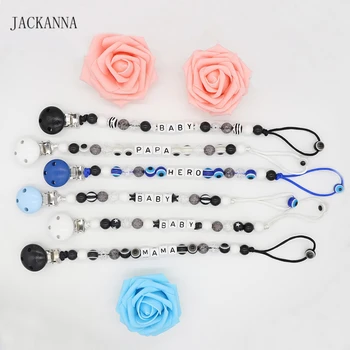 Personalized Name Blue Eye Baby Pacifier Clips Eco-friendly Plastic Pacifier Holder Chain Baby Soother Clips Teething Chain Gift
Personalized Name Blue Eye Baby Pacifier Clips Eco-friendly Plastic Pacifier Holder Chain Baby Soother Clips Teething Chain Gift