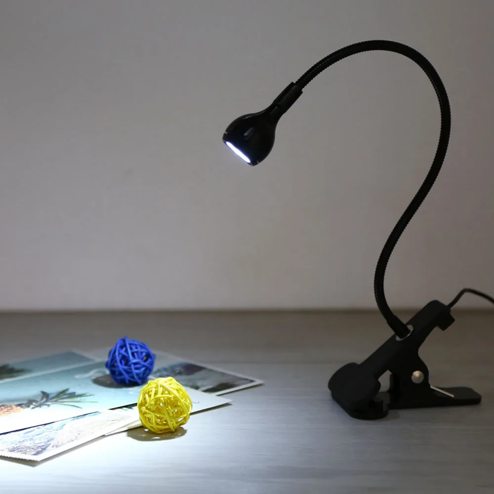 DC5V 1W Gooseneck Clip Light Portable USB Lamp Cold White 6500K Table Computer Light Button Reading Light Black Silver Optional
DC5V 1W Gooseneck Clip Light Portable USB Lamp Cold White 6500K Table Computer Light Button Reading Light Black Silver Optional