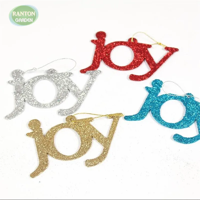 2017 new arrive 4 colors 6.5*11.5cm Golden onion powder pendant words JOY decoration, Christmas decorating Xmas Tree Decoration
2017 new arrive 4 colors 6.5*11.5cm Golden onion powder pendant words JOY decoration, Christmas decorating Xmas Tree Decoration