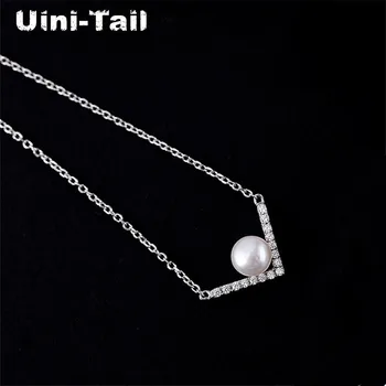 Uini-Tail classic hot 925 sterling silver V-shaped pearl micro-inlaid necklace hypoallergenic fashion tide flow jewelry GN896
Uini-Tail classic hot 925 sterling silver V-shaped pearl micro-inlaid necklace hypoallergenic fashion tide flow jewelry GN896
