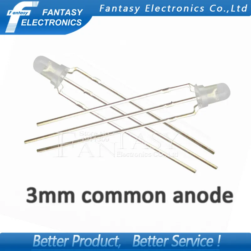 100pcs LED 3mm Round Diffused Red & Green two Color Common Anode LED Diode Light Emitting Diode
100pcs LED 3mm Round Diffused Red & Green two Color Common Anode LED Diode Light Emitting Diode