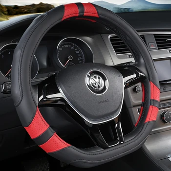 KKYSYELVA D Shape Steering-Wheel Black Auto Car Steering Wheel Cover Leather 38CM wheel cover Interior accessories
KKYSYELVA D Shape Steering-Wheel Black Auto Car Steering Wheel Cover Leather 38CM wheel cover Interior accessories