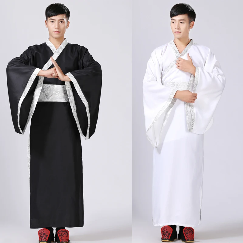 Мужские китайские халаты Hanfu 2019 китайский костюм для народного танца династии