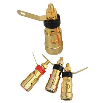 Gold Plated 4mm L Banana Audio Plug Jack Socket Connector Amplifier Terminal Spring Loaded Press Type Binding Post 40mm
Gold Plated 4mm L Banana Audio Plug Jack Socket Connector Amplifier Terminal Spring Loaded Press Type Binding Post 40mm