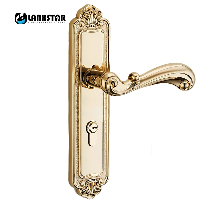 European Style Lockset Handle Locker PVD Locks Golden Interior Door Classical Mechanical Lock Handle
European Style Lockset Handle Locker PVD Locks Golden Interior Door Classical Mechanical Lock Handle