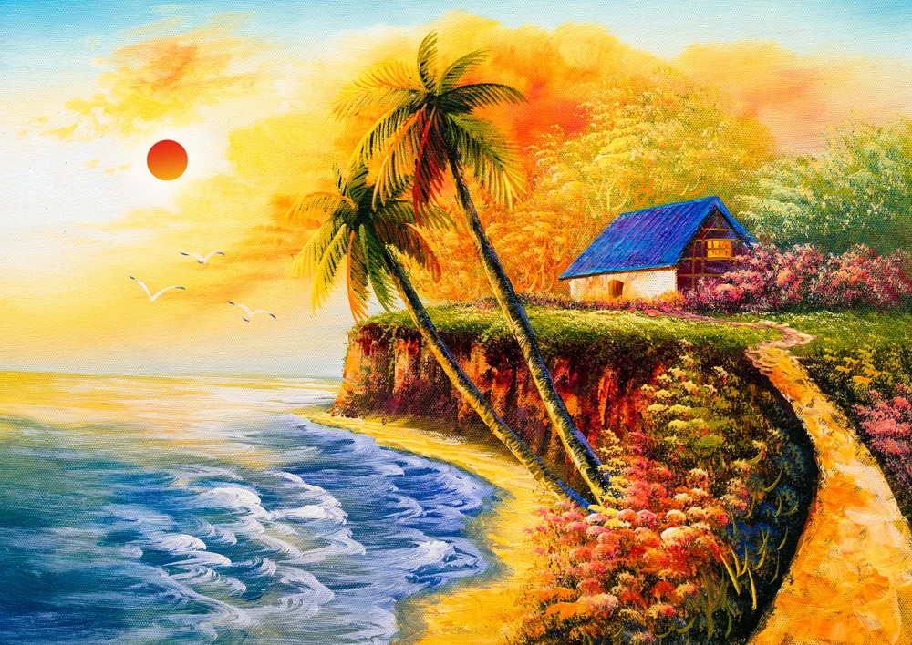 5D DIY Full Square Diamond Mosaic Painting Kits Sea Landscape Tree Art Embroidery Rhinestones House on the Beach Decoration Home
5D DIY Full Square Diamond Mosaic Painting Kits Sea Landscape Tree Art Embroidery Rhinestones House on the Beach Decoration Home