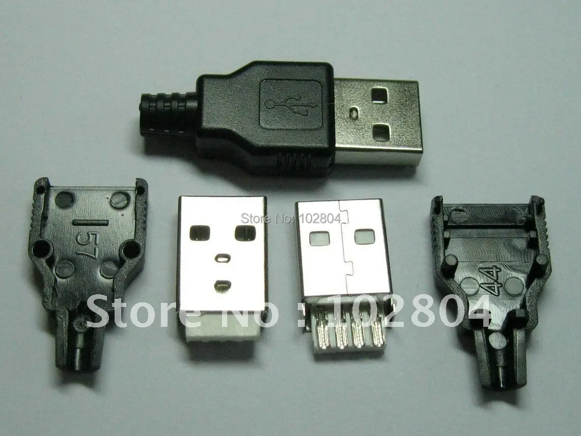 120 Pcs Per Lot A/M Solder Type 3-Piece 4 pin USB Male Plug Connector Black Plasitc Handle Cover
120 Pcs Per Lot A/M Solder Type 3-Piece 4 pin USB Male Plug Connector Black Plasitc Handle Cover