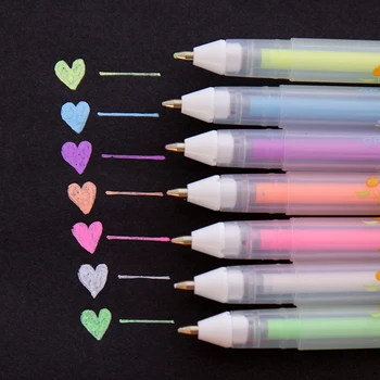 7 Colors 0.8mm Watercolor DIY Black Cardboard Special Pen Skech Highlighters Souvenir Manual Album White Highlight Gouache Pens 
7 Colors 0.8mm Watercolor DIY Black Cardboard Special Pen Skech Highlighters Souvenir Manual Album White Highlight Gouache Pens