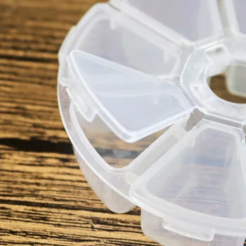 Round 8-grid plastic PP environment-friendly non-toxic DIY beads storage, jewelry finishing, nail parts sorting box
Round 8-grid plastic PP environment-friendly non-toxic DIY beads storage, jewelry finishing, nail parts sorting box