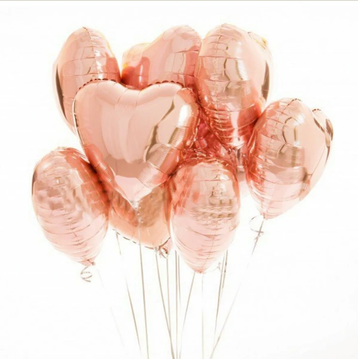 50pcs 18inch rose gold star Heart Globos Metallic Color Infatable Foil Balloon for Party Wedding Valentine's Day Decoration gift
50pcs 18inch rose gold star Heart Globos Metallic Color Infatable Foil Balloon for Party Wedding Valentine's Day Decoration gift