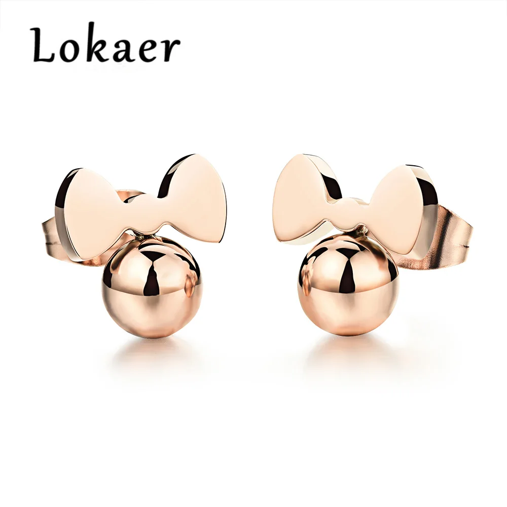 Lokaer Electroplated Rose Gold Color Exquisite Butterfly Stud Earrings Trendy 316L Stainless Steel Ball Earrings Jewelry LGE295
Lokaer Electroplated Rose Gold Color Exquisite Butterfly Stud Earrings Trendy 316L Stainless Steel Ball Earrings Jewelry LGE295