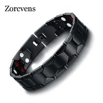 ZORCVENS Magnetic Therapy Bracelet Men Jewelry Black Power Stainless Steel Bracelets & Bangles Health Care Jewelry
ZORCVENS Magnetic Therapy Bracelet Men Jewelry Black Power Stainless Steel Bracelets & Bangles Health Care Jewelry