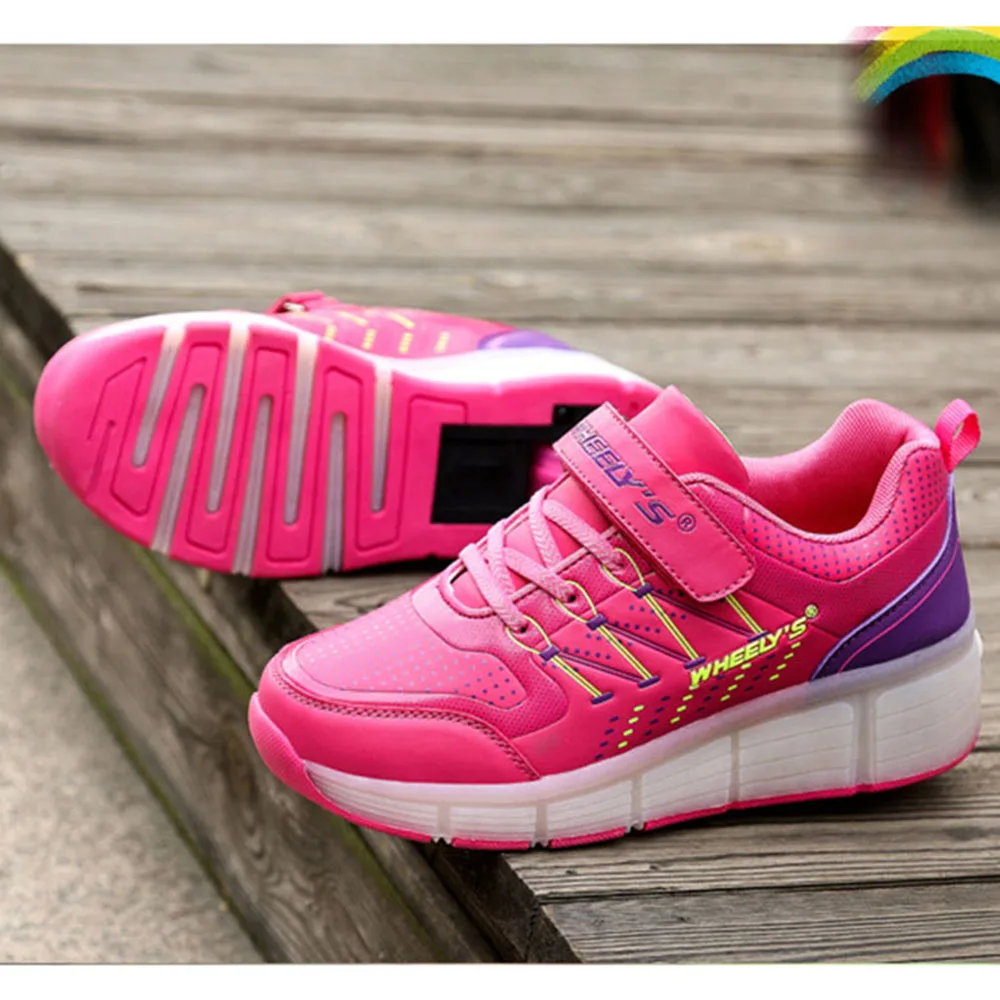 2018 Luminous Sneakers Kids Shoes Glowing Sneakers with Wheels Children Roller Skates Shoes Led Light up Shoes for Boys Girls
2018 Luminous Sneakers Kids Shoes Glowing Sneakers with Wheels Children Roller Skates Shoes Led Light up Shoes for Boys Girls