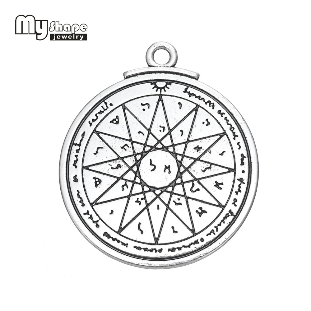 My Shape Talisman Wisdom old Key of Solomon Seal Pentacle Necklace Pendant Double Side Tetragrammaton amulets Power jewelry 5pcs
My Shape Talisman Wisdom old Key of Solomon Seal Pentacle Necklace Pendant Double Side Tetragrammaton amulets Power jewelry 5pcs