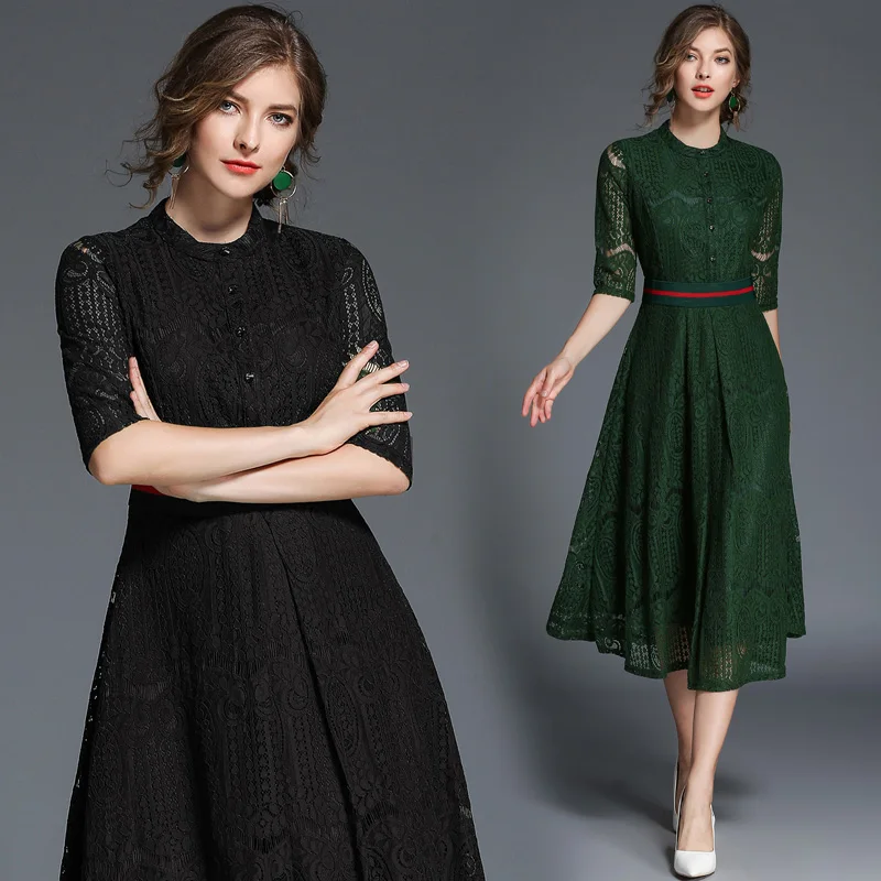 2017 New Autumn Fashion Women's Clothing Hollow Out Europe Style Dress Flowers Embroidery Vintage Plus size Lace Dresses Female
2017 New Autumn Fashion Women's Clothing Hollow Out Europe Style Dress Flowers Embroidery Vintage Plus size Lace Dresses Female