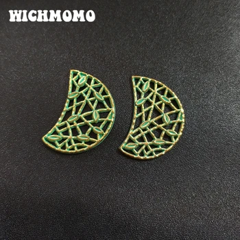10pcs 30*19MM Retro Patina Plated Zinc Alloy Green Hollow Out Crescent Charm Pendants For DIY Jewelry Accessories
10pcs 30*19MM Retro Patina Plated Zinc Alloy Green Hollow Out Crescent Charm Pendants For DIY Jewelry Accessories