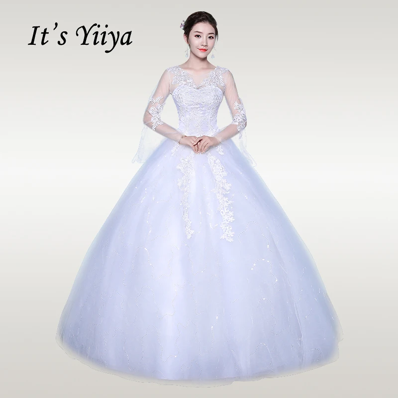 It's YiiYa Wedding Dress O-neck Flare Sleeve White Wedding Dresses Plus Size Elegant Floor length Long Vestido de novia XXN214
It's YiiYa Wedding Dress O-neck Flare Sleeve White Wedding Dresses Plus Size Elegant Floor length Long Vestido de novia XXN214