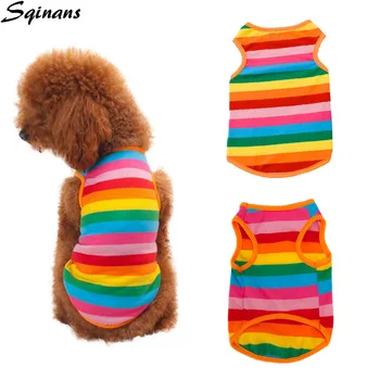 Sqinans Rainbow Color Pet Dog Vest Soft Cotton Puppy T-shirt Breathable Dog Summer Clothes For Small Medium Large Dogs XS-XL
Sqinans Rainbow Color Pet Dog Vest Soft Cotton Puppy T-shirt Breathable Dog Summer Clothes For Small Medium Large Dogs XS-XL