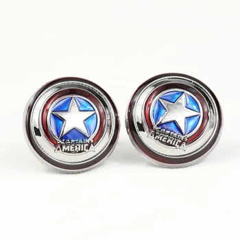 12/pcs/lot The Avengers Superhero Captain America shield Silver Plated Cufflinks Man jewelry shirt Cuff link Party Fashion Gift
12/pcs/lot The Avengers Superhero Captain America shield Silver Plated Cufflinks Man jewelry shirt Cuff link Party Fashion Gift