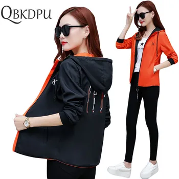 Mom's Casual sports jacket New 2019 Autumn women Bomber outwear Zipper hooded two side wear Printed loose plus size Top
Mom's Casual sports jacket New 2019 Autumn women Bomber outwear Zipper hooded two side wear Printed loose plus size Top