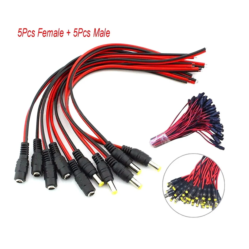 12V DC Connectors Male Female jack cable cords wire adapter plug power supply 5.5mm x 2.1mm for LED Strip Light CCTV Camera #C
12V DC Connectors Male Female jack cable cords wire adapter plug power supply 5.5mm x 2.1mm for LED Strip Light CCTV Camera #C