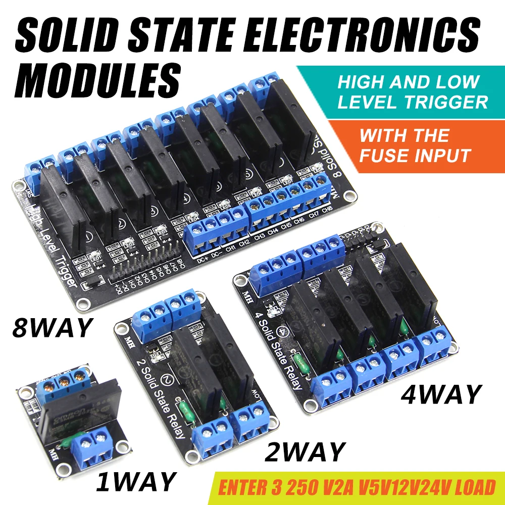 WAVGAT 5V Relay 1 2 4 8 Channel OMRON SSR High Low Level Solid State Relay Module 250V 2A For Arduino
WAVGAT 5V Relay 1 2 4 8 Channel OMRON SSR High Low Level Solid State Relay Module 250V 2A For Arduino