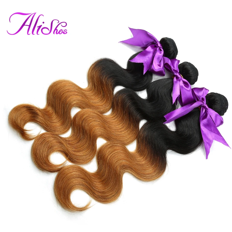 Alishes Brazilian Hair Body Wave Bundles 100g/pc Human Hair Bundles Deals 1B/30 Non Remy Hair 2 Tone Ombre Weave Bundles 1/3 PCS
Alishes Brazilian Hair Body Wave Bundles 100g/pc Human Hair Bundles Deals 1B/30 Non Remy Hair 2 Tone Ombre Weave Bundles 1/3 PCS