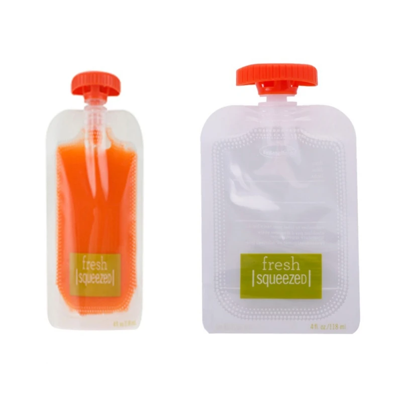 Reusable DIY Baby Food Pouch Squeeze Food Pouch Storage Plastic Smoothie Squeeze Bags Refillable Fresh Storage Bag With Lid
Reusable DIY Baby Food Pouch Squeeze Food Pouch Storage Plastic Smoothie Squeeze Bags Refillable Fresh Storage Bag With Lid