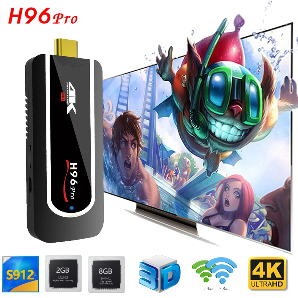 

H96 Pro H2 Android 7.1 TV Box Mini PC Amlogic S912 Octa-core 64 Bit 2GB/8GB 2GB/16GB 4K HDR TV HDMI Dongle Smart TV Box