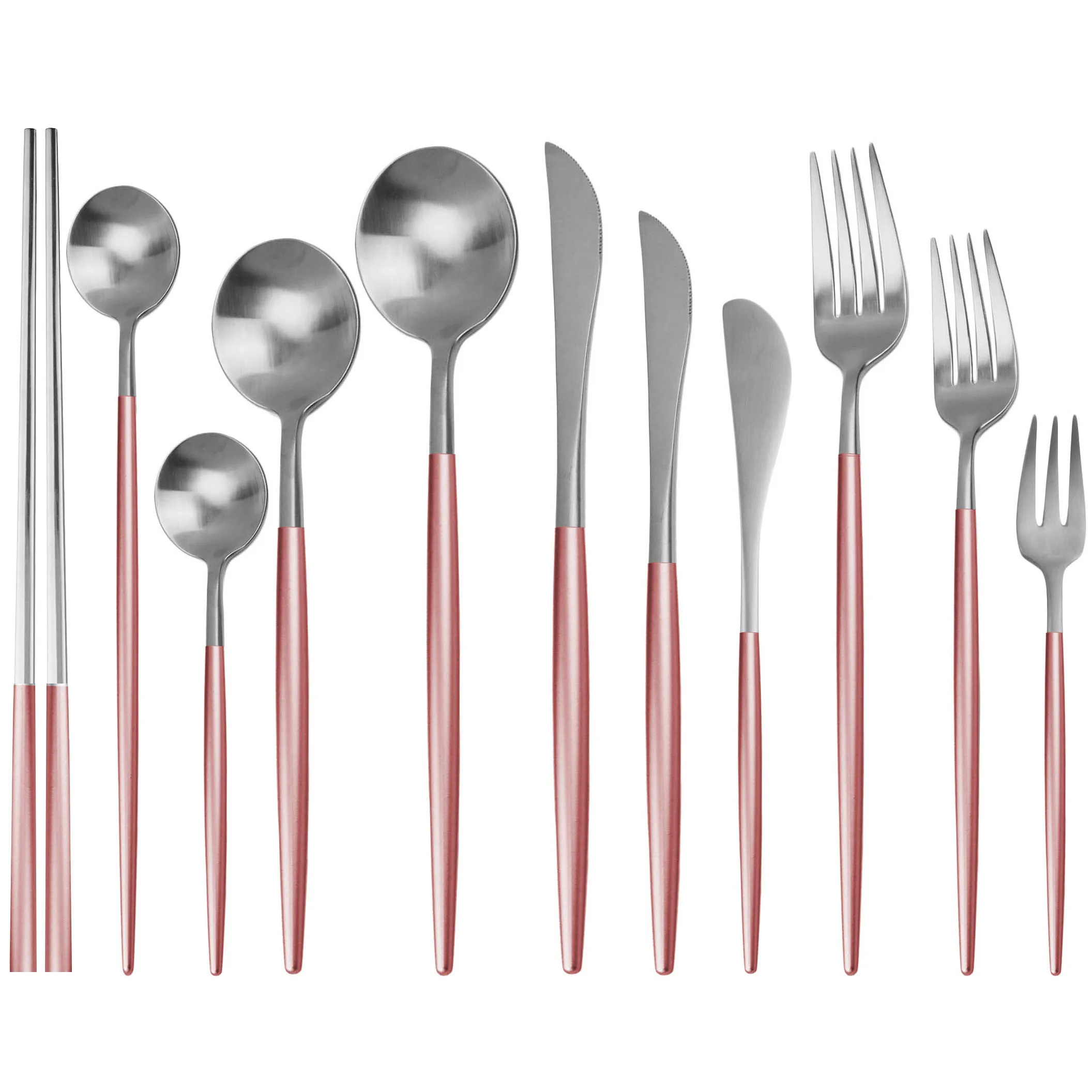 Pink Silver Dinnerware 304 Stainless Steel Western Cutlery Set Kitchen Dinner Set Knife Fork Spoon Dessert Tableware Dropship
Pink Silver Dinnerware 304 Stainless Steel Western Cutlery Set Kitchen Dinner Set Knife Fork Spoon Dessert Tableware Dropship