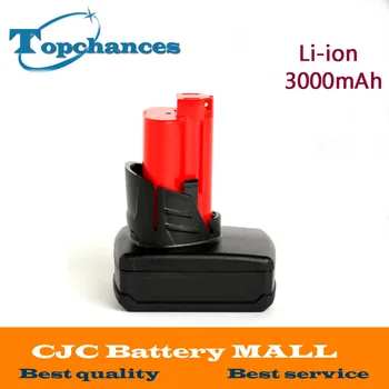 High Quality 12V 3000mA Li-ion Rechargeable Power Tool battery for Milwaukee M12 48-11-2411 48-11-2401 48-11-2402 C12 B C12
High Quality 12V 3000mA Li-ion Rechargeable Power Tool battery for Milwaukee M12 48-11-2411 48-11-2401 48-11-2402 C12 B C12